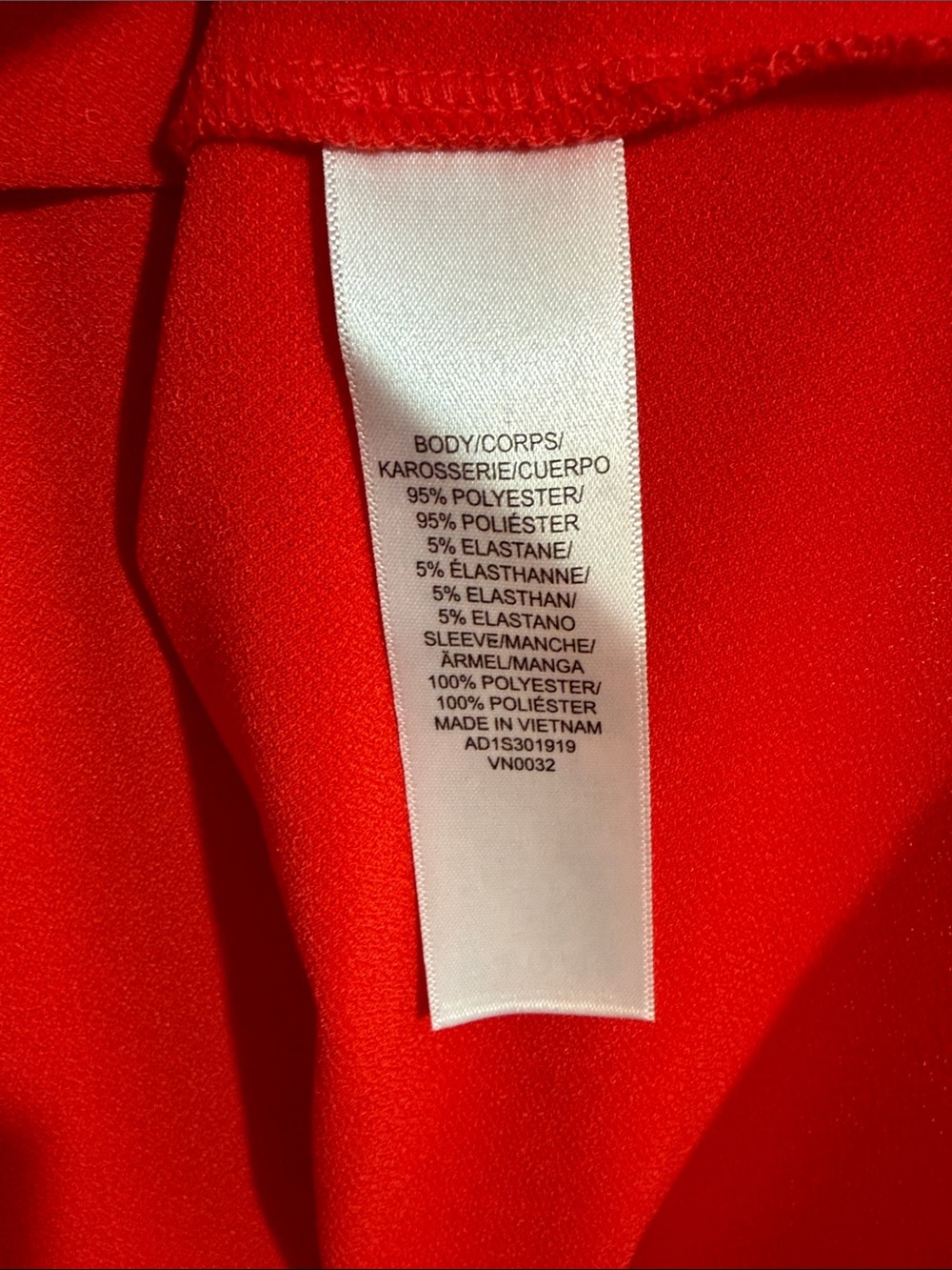 NWT Adrianna Papell Bright Red V-Neck Flutter Sleeve Blouse - XL - Picture 4 of 4